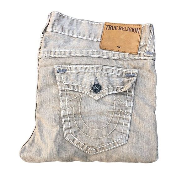 RARE True Religion Jeans Size 42 RICKY FLAP T Brown - Picture 1 of 12